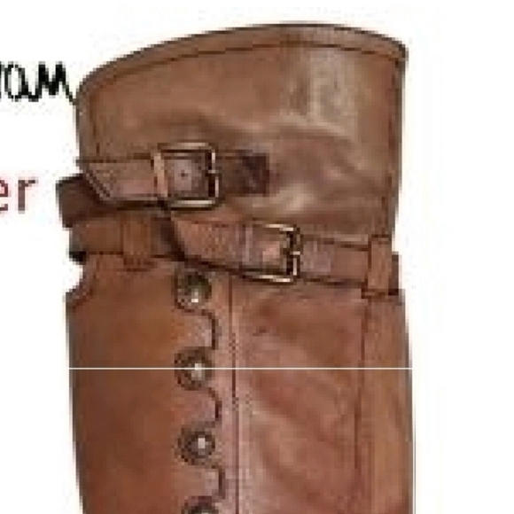 Sam Edelman S Pierce Whiskey Brown Leather Over Knee OTK Riding Boot Women 7.5 - Picture 8 of 12